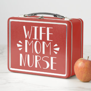 Lunch Box Graphique d'infirmière de maman d'épouse
