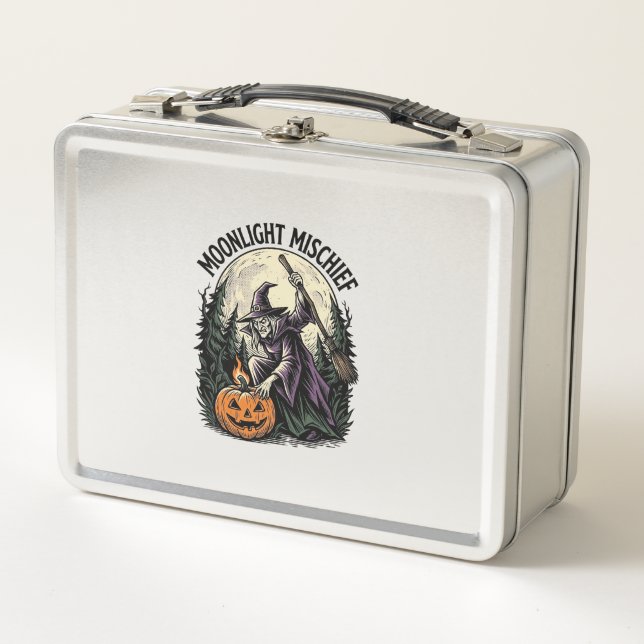 Lunch Box Graphisme de malice au clair de lune de sorcière d (Devant)