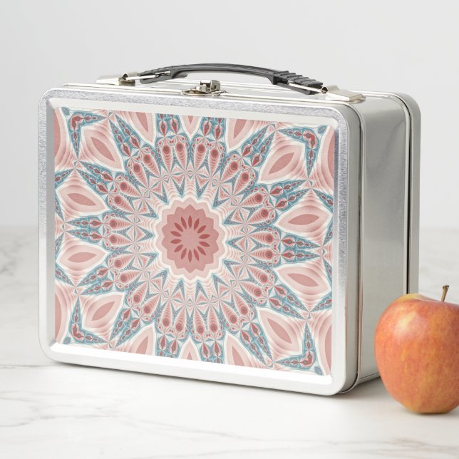 Lunch Box Grattez moderne Kaleidoscope Mandala art fractal (En situation)