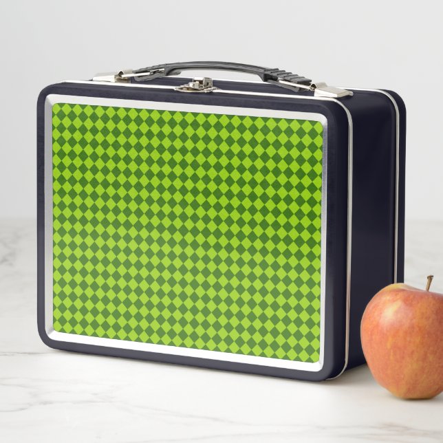 Lunch Box Green Combination Diamond Motif par STaylor (En situation)