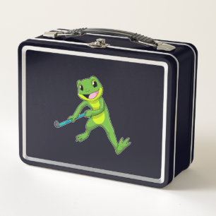 Lunch Box Grenouille à Hockey avec chauve-souris de hockey