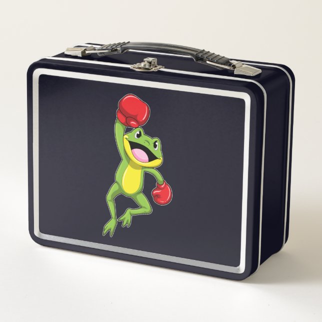 Lunch Box Grenouille à la boîte avec gants de boxe (Devant)