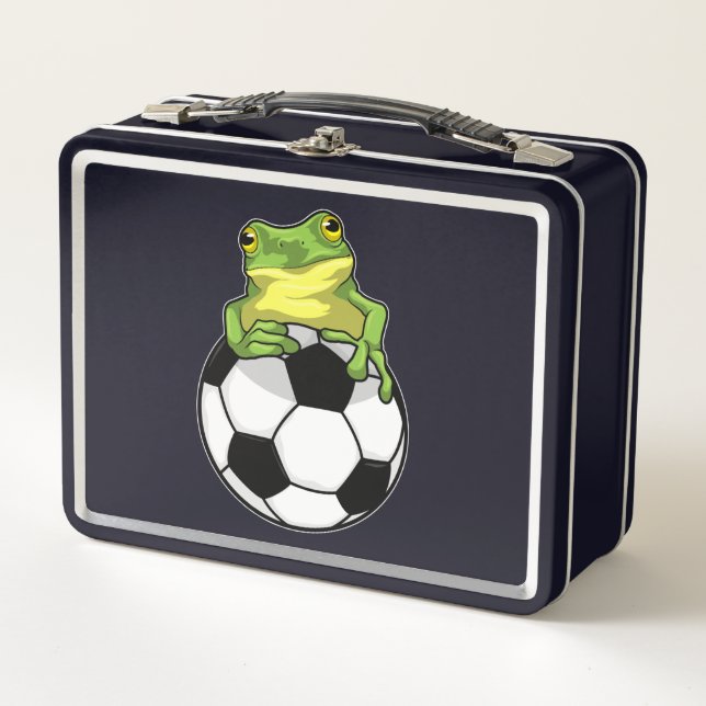 Lunch Box Grenouille avec balle de football (Devant)