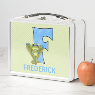 Lunch Box Grenouille Bleue Monogramme F Enfants Animaux
