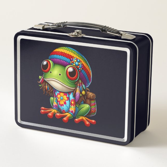 Lunch Box Grenouille hippie (Devant)
