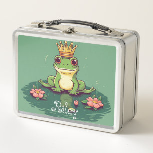Lunch Box grenouille mignonne nom personnalisé