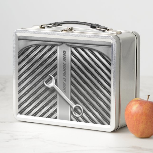 Lunch Box Gril et clé drôles de véhicule de mécanique (En situation)