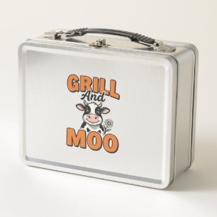 Lunch Box Grill de vache drôle et design de T-Shirt vintage