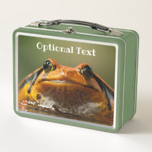 Lunch Box Gros plan d'une grenouille à tomate personnalisée