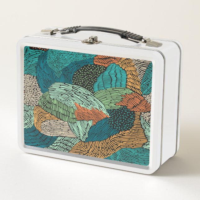 Lunch Box Grunge Abstrait : Conception Motif transparente. (Devant)