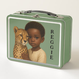 Lunch Box Guépard et garçon : lien du sauvage et de l'innoce