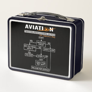 Lunch Box Guide de dépannage du pilote d'avion Funny Pilot