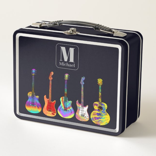Lunch Box Guitares Colorées Monogram Noir (Devant)