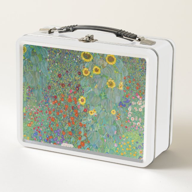 Lunch Box Gustav Klimt - Jardin de campagne avec tournesols (Devant)