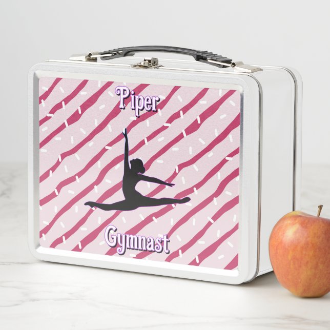 Lunch Box Gymnastique Pink White Pepperment Sprinkel (En situation)