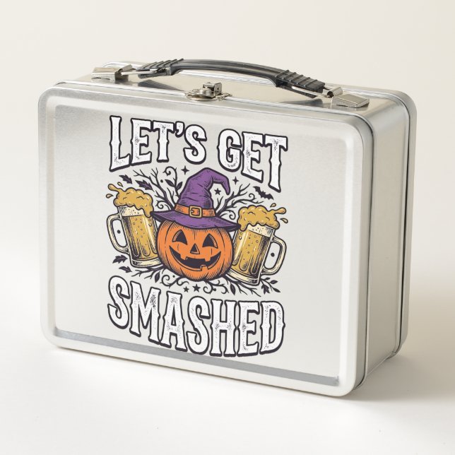 Lunch Box Halloween Buvons un Coup Citrouille Bière (Devant)
