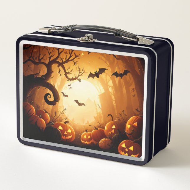 Lunch Box Halloween/chauve-souris/Citrouille/automne (Devant)
