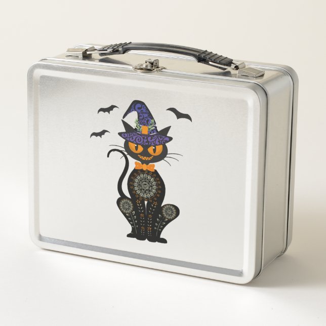Lunch Box Halloween de chat noir (Devant)
