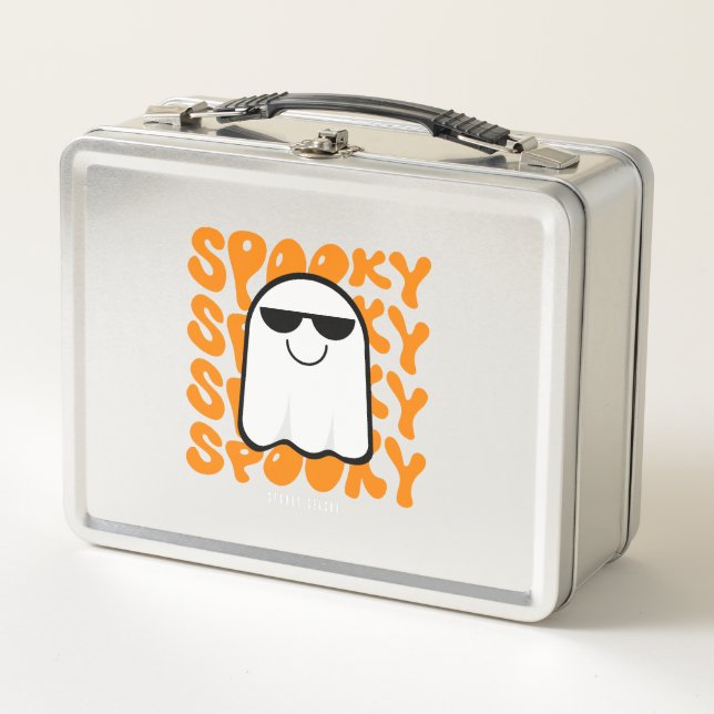 Lunch Box Halloween Éffrayant orange noir (Devant)