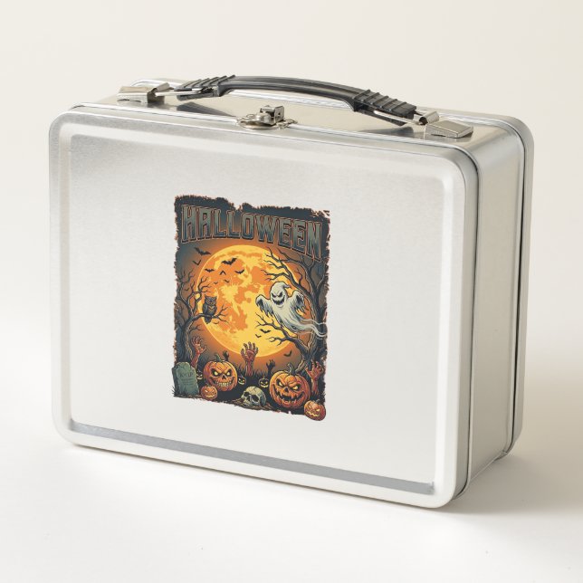 Lunch Box Halloween Fantôme Pleine Lune Jack Lanterns Zombie (Devant)