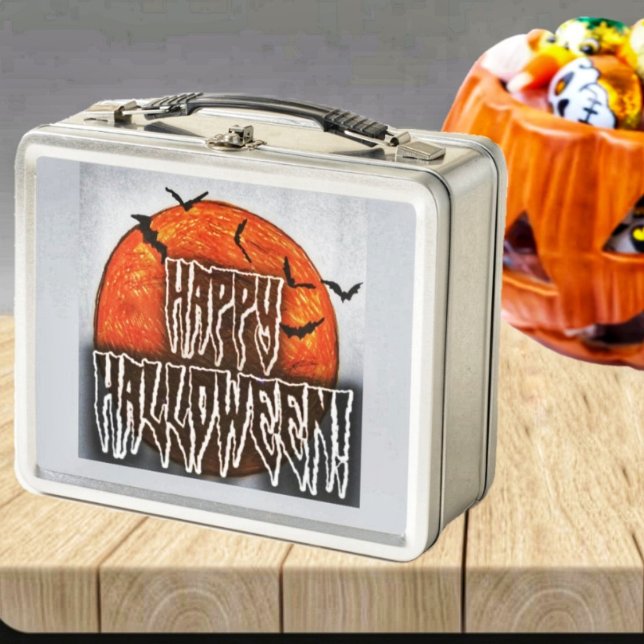 Lunch Box Halloween Moon-PG (Your metal lunch box should reflect the Halloween season, as well!)