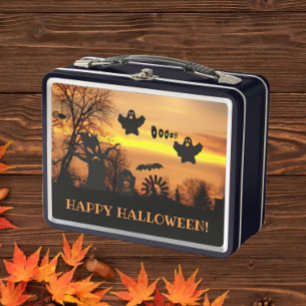 Lunch Box Halloween Scène d'horreur nocturne fantômes et cha