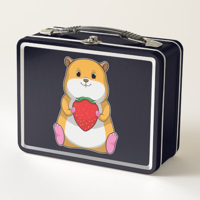 Lunch Box Hamster aux fraises (Devant)