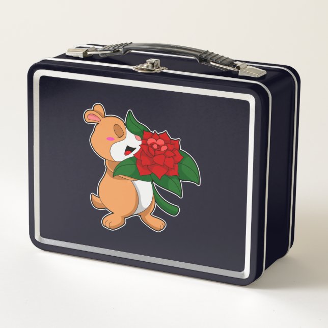 Lunch Box Hamster with Flower Rose (Devant)