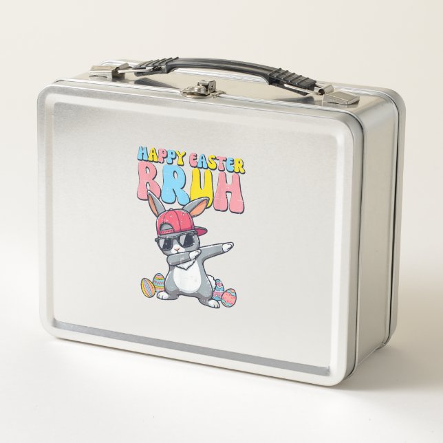 Lunch Box Happy Easter Bruh Bunny Dab Rabbit Dance Boys Kids (Devant)