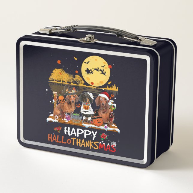 Lunch Box Happy Hallothanksmas Halloween Thanksgiv (Devant)