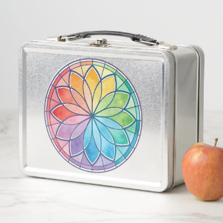 Lunch Box Harmonies de couleurs Circle Motif Métallique Lunc
