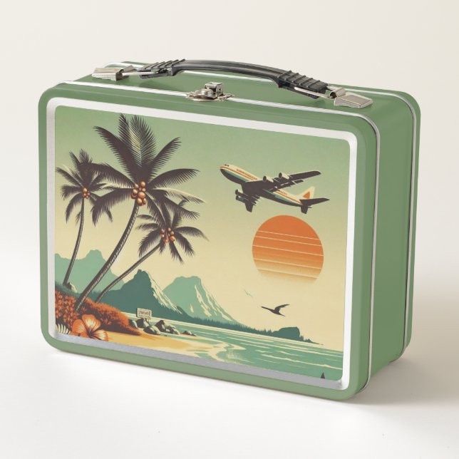 Lunch Box Hawaï vintage/tropical (Devant)