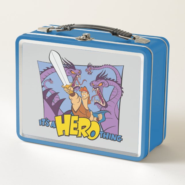 Lunch Box Hercules vs Hydra - It's a HERO Thing Metal Lunch  (Devant)