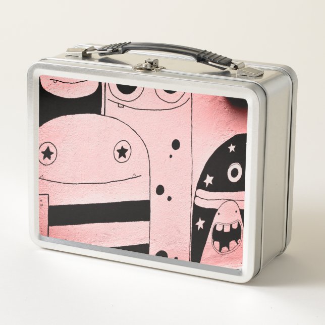 Lunch Box HEUREUX MONSTER GRAFFITI do-it-yourself PREMIÈRE L (Devant)