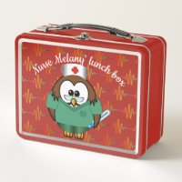 hibou d'infirmière - panier-repas en métal