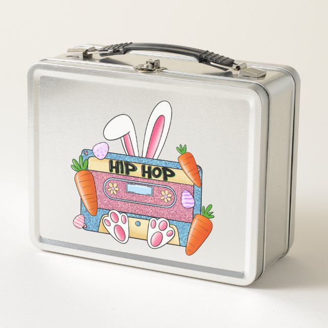 Lunch Box Hip-Hop Lapin de Pâques Mixtape - Cassette Rétro (Devant)
