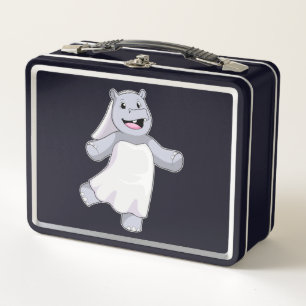 Lunch Box Hippopotame en mariée avec voile