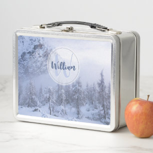 Lunch Box Hiver merveilleux brouillard épinette forêt neige