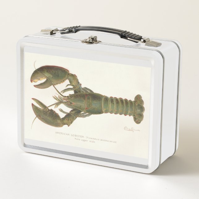 Lunch Box Homard américain - Sherman Denton Fish Lithograph (Devant)