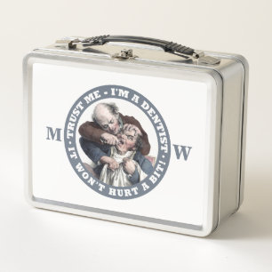 Lunch Box humour de DENTISTE monogramme personnalisé