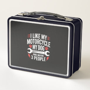 Lunch Box Humour de propriétaire de chien moto