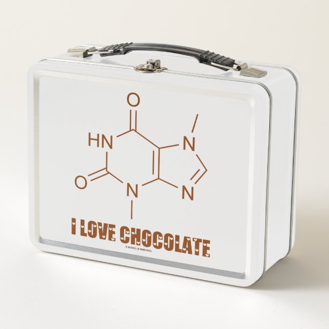 Lunch Box I Love Chocolate Théobromine Molecule Chimie (Devant)