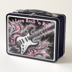 Lunch Box I Love Rock N Roll Guitare Électrique Peinture