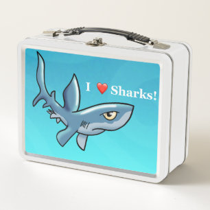 Lunch Box I Love Sharks Boîte à lunch en métal