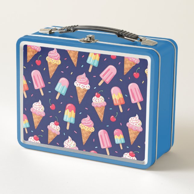 Lunch Box Ice cream, popsicles and cherries pattern (Devant)