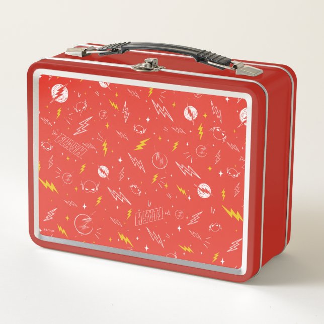 Lunch Box Icône de la foudre Flash et motif doodle (Devant)