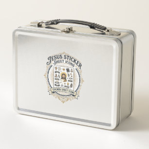 Lunch Box Icônes de feuille d'autocollants Jésus Icône de fe