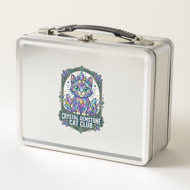 Lunch Box Idée cadeau Crystal Gemstone Cat Cat Mom - Crystal (Devant)