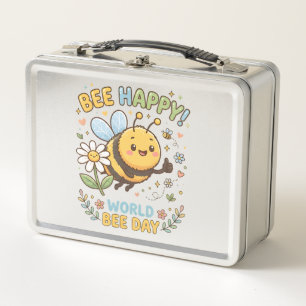 Lunch Box Illustration adorable "Bee Happy!" pour la Journée