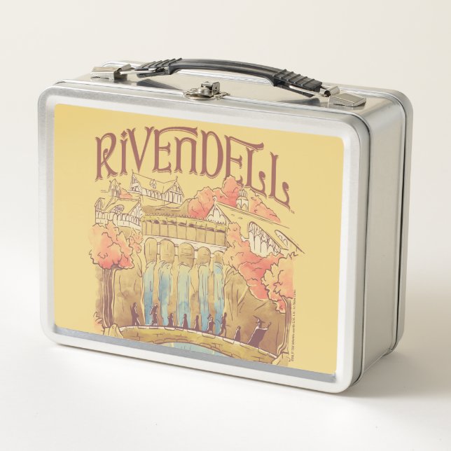 Lunch Box Illustration aquarelle de la Communauté de RIVENDE (Devant)